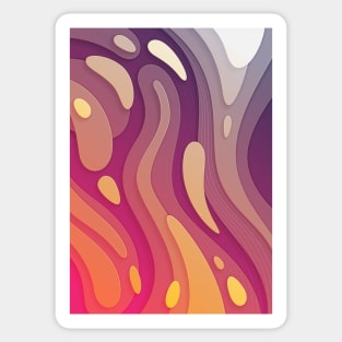 Inner stream | Fluid Psychedelic Contemporary Art Sticker